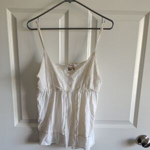 Pout White Lace Detail Top